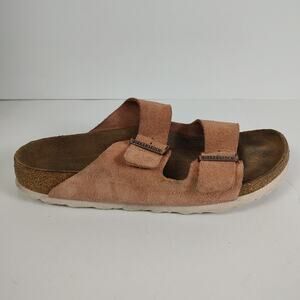 Birkenstock Arizona pink suede casual boho summer sandals womens 10-10.5 (41)